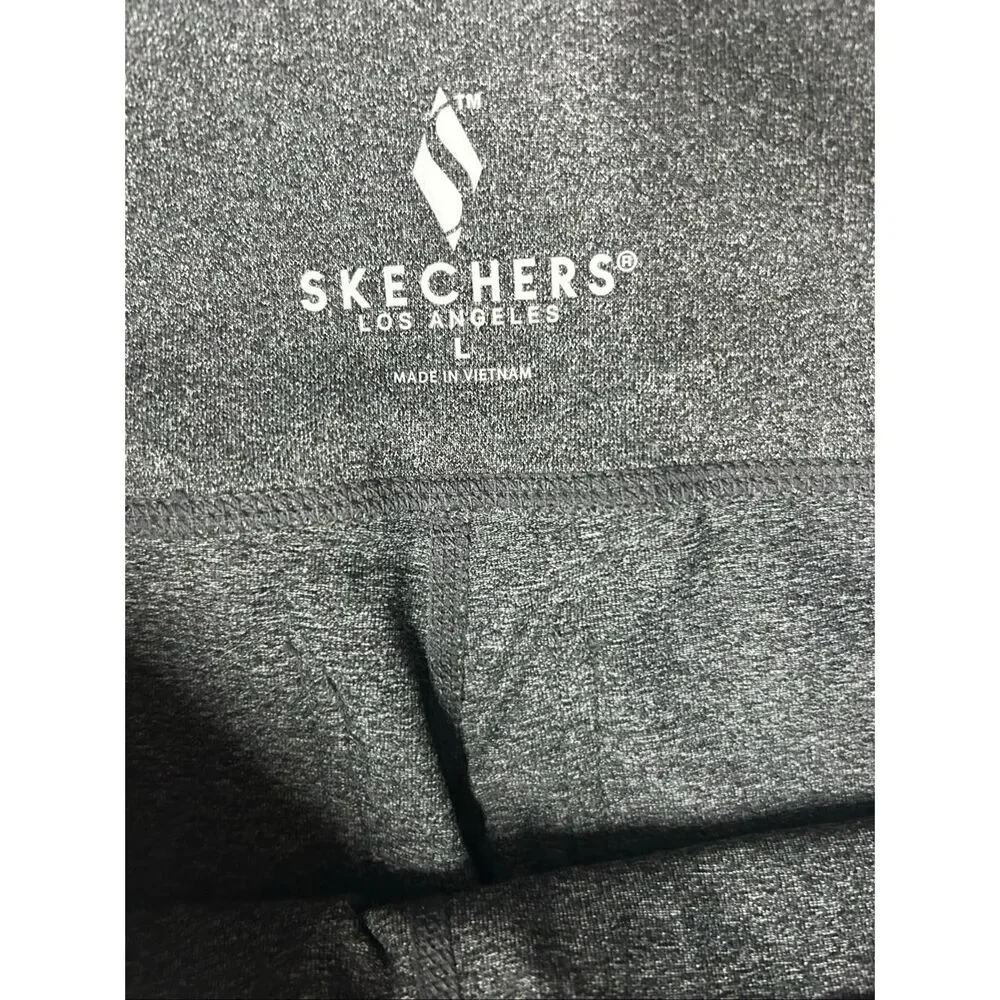 Skechers GOwalk Go Flex High Waisted Activewear Pants Size L Charcoal Gray Worko - Picture 2 of 9